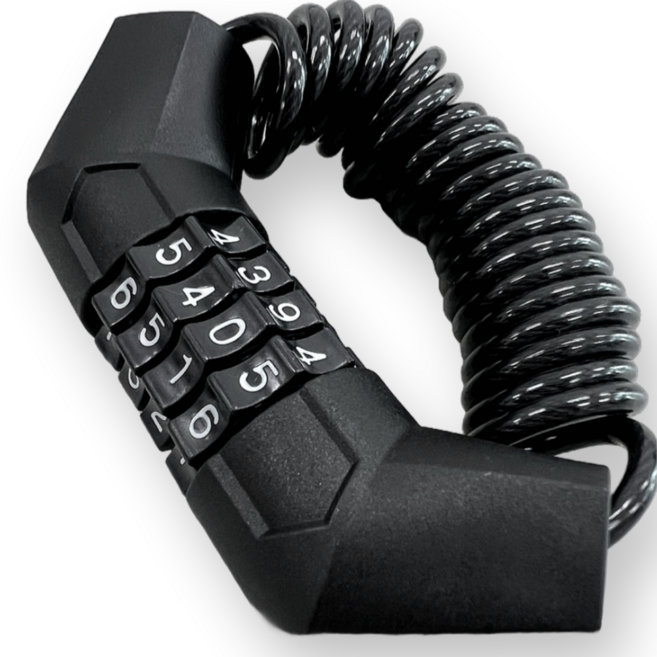 미크론툴 도난방지 자전거 자물쇠 다목적 미니 와이어 잠금장치, 1개, 다크블랙