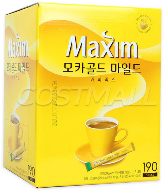 MAXAM 맥심모카골드 190t 커피믹스 폴리페놀 코스트코, 2g, 190개입, 1개