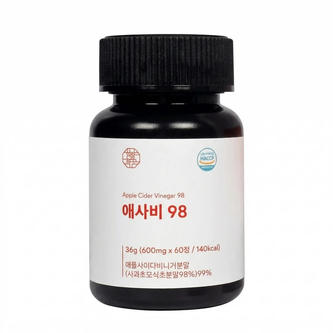 함량의꿈 카보산 애사비 애플 사이다 비니거 98% 알약 정, 1개, 60정 - 쿠팡