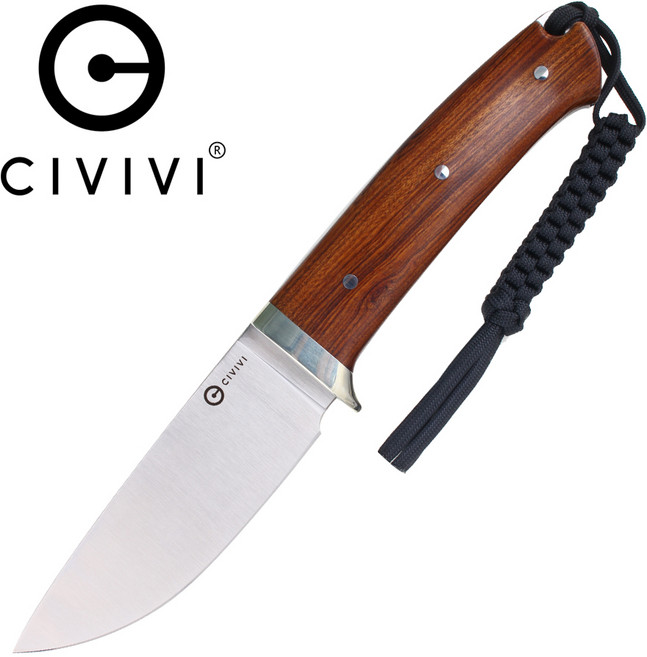 CIVIVI 시비비 클라우드 피크 Guibourtia Wood 컴팩트 픽스드 캠핑 EDC, 1개