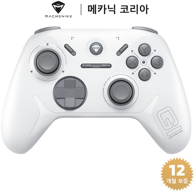 Machenike 메카닉 G1 무선 게임패드 듀얼 1000Hz 쿼드 홀 시스템 PC 안드로이드 iOS 닌텐도 스위치2 호환 게이밍 컨트롤러, 1개, G1-화이트(홀 시스템)