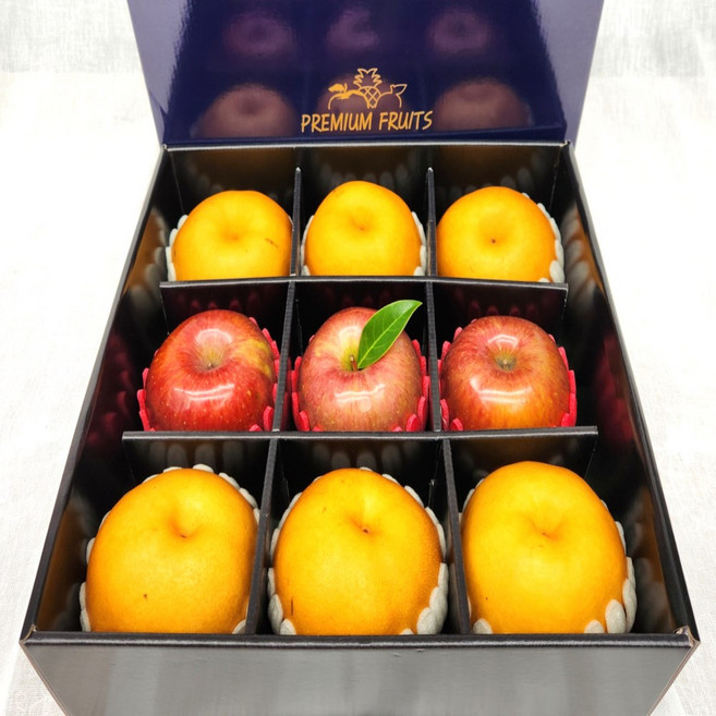 프리미엄 혼합 사과 배 9구 과일선물세트, 1개