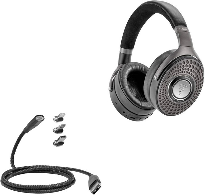Focal Bathys Hi-Fi 블루투스 액티브 노이즈 캔슬링 헤드폰과 호환되는 박스웨이브 케이블 - 마그네토스냅 PD 올차지 케이블100W 마그네토 충전 땋은 USB 타입-C
