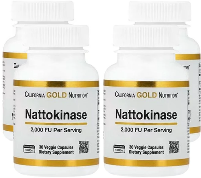 레이크에비뉴뉴트리션 나토키나제 단백질 분해 효소 2 000FU 식물성 캡슐 30정, 4개 - 쿠팡