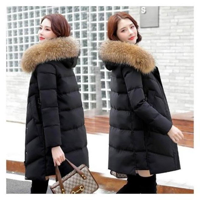 羽絨外套女 防風輕量保暖 可拆卸帽 寬鬆大碼百搭