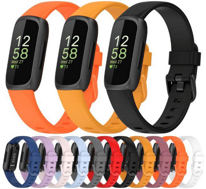 COCOGOGO 핏빗 인스파이어3 호환 스포츠 밴드, 옐로우