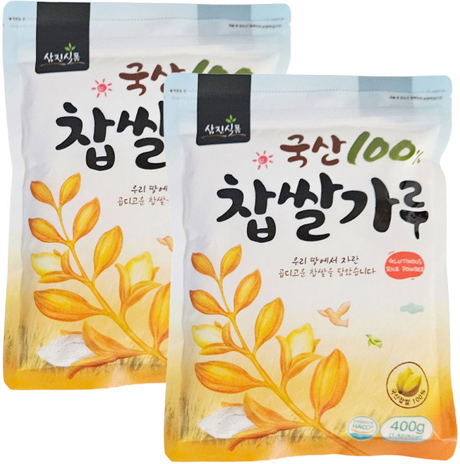 삼진식품 찹쌀가루, 400g, 2개