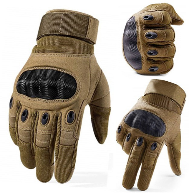 서바이벌 밀리터리 레트로 너클가드 전술 장갑, 베이지