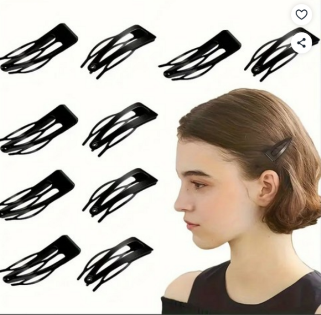COVERONE 대용량 앞머리 고정 헤어핀 똑딱핀 10P 세트