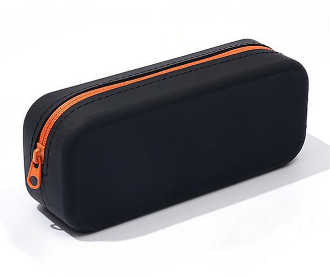 쏘이온 심플 실리콘 필통, 1개, 4.블랙