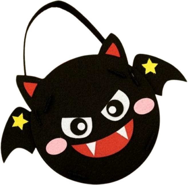 [바이오로드] 할로윈 펠트 미니 가방 만들기 DIY 키트 사탕 간식 바구니 어린이 체험 행사 미술 재료, 1개, 호박 가방