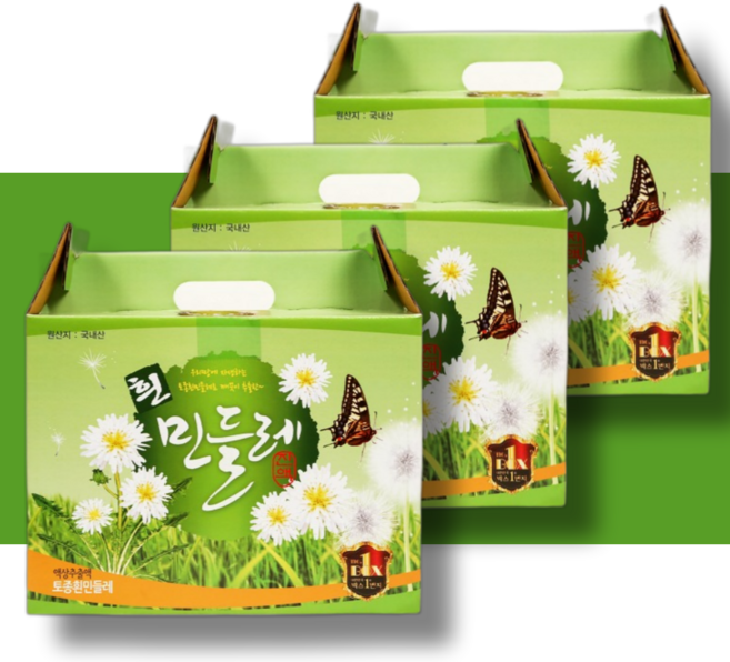 엄마애손 흰 하얀 민들레 즙 100% 100ml 60포 x3박스 국내산 토종 흰꽃민들레 착즙 액기스 엑기스 진액 포공영 효능 효과 부모님 어르신 선물 남녀노소 추천 건강식품, 6L