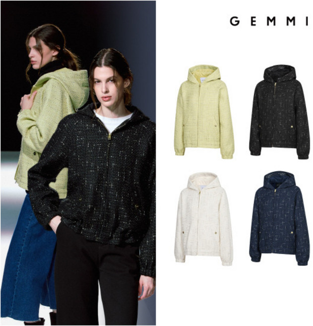 [겜미] 25FW 여성 울블렌디드 트위드 점퍼