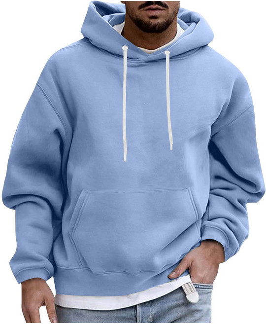 새로운 남성 후드티 단색 캐주얼 플리스 포켓 여성 후드티