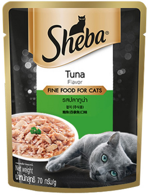쉬바 고양이 주식 파우치, 닭, 70g, 12개