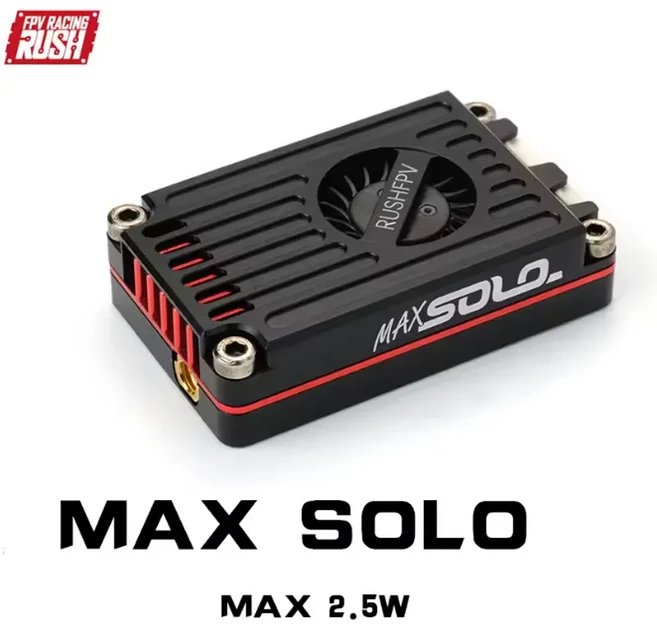RUSH TANK MAX SOLO 5.8GHz 2.5W VTX - CNC 쉘이 포함된 48CH 고출력 FPV 비디오 송신기 | 장거리 고정익, 1개, 01 RUSH MAX SOLO