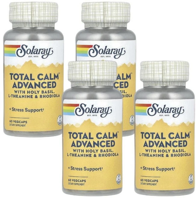 솔라레이 토탈 캄 어드밴스드 베지캡슐 60정 4병 - 쿠팡