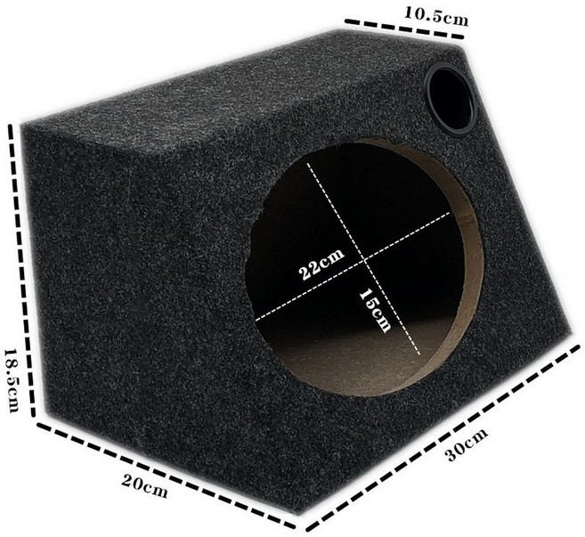 자작 스피커통 북쉘프 만들기 오디오 인클로저 우퍼 튜닝 목재 박스, 없음, 6 x 9인치 사다리꼴 분리형, 단일 스피커