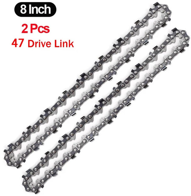 1/2/4PCS 8 인치 강철 전기 톱 체인 1/4 피치 47 드라이브 링크 0.043 게 액세서리 교체, 2 Pcs