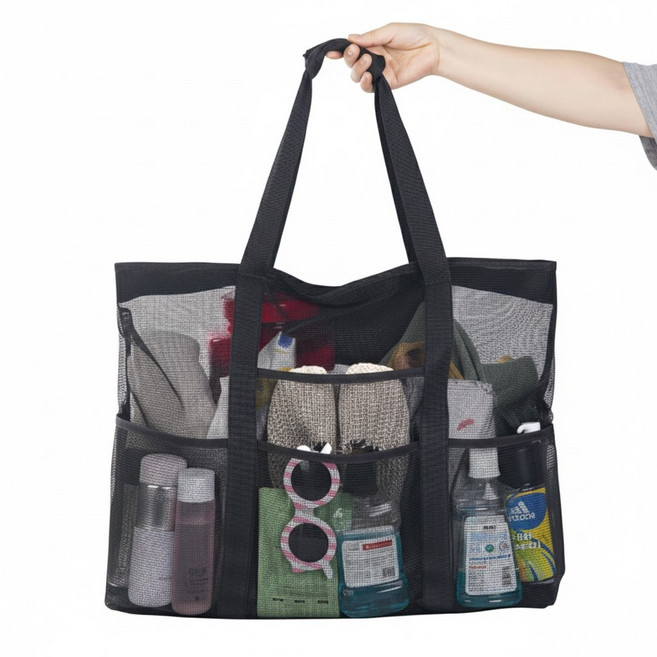 차쿠 대형 비치가방 특대형 사이즈 메쉬 물놀이 가방