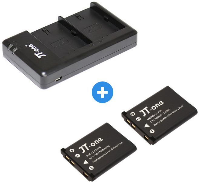 올림푸스 Li-40B/42B 듀얼충전기+배터리2개 Mu-7010, 1개