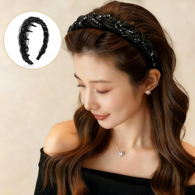Firina 여성 머리띠 헤어밴드 귀안아픈 고정력 볼륨업 데일리 꽈베기 머리띠