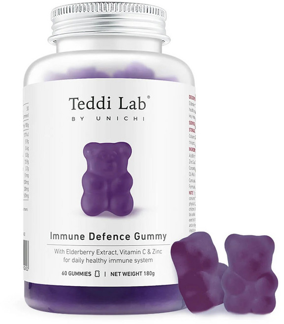 Teddi Lab by Unichi 接骨木莓 免疫防御 小熊軟糖, 180g, 1個