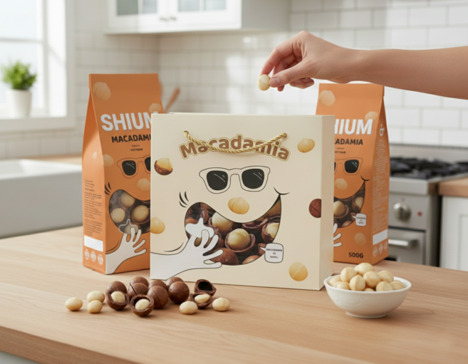 까먹는 통 마카다미아 큰 사이즈 무첨가, 1kg, 1개