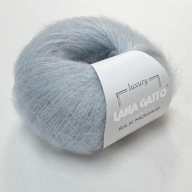이태리 라나가또 실크모헤어 모헤어사 실크 혼합 뜨개실 25gr/ball 겨울털실 수입뜨개실, 6033.연그레이, 212m
