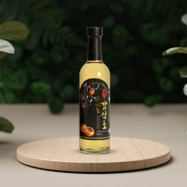 명인 유기농 감식초 380ml 유기농 감 100% 발효식초