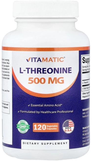 비타매틱 l-트레오닌 500mg 120 베지캡슐, 120정, 1개 - 쿠팡