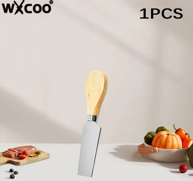 스테인리스 스틸 치즈 나이프 세트 치즈 슬라이스 커터 치즈 스프레딩 나이프 포크 주방용 샤쿠테리 보드, 06 A