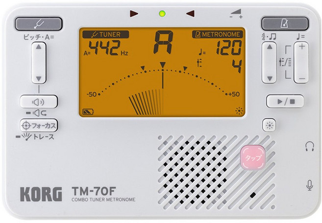 KORG 調音器節拍器 TM-70F, 1個, 白色