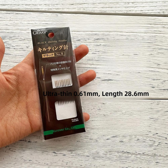 퀼트 바늘 수제 작은 돼지의 둥지 패브릭 아트 바느질 도구 스레드 누르면 홈 장식, 7. 클로버 블랙 니들 No. 8개 나사 ..