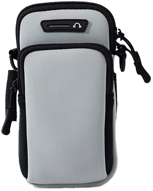 스포츠 러닝 투웨이 암밴드 크로스 백, 1개, 그레이