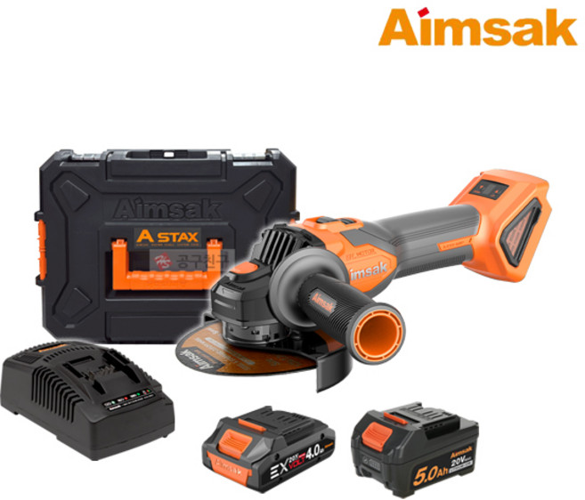 아임삭 BL18SG70V (TL) 충전 그라인더 세이프티 20V MAX 4.0Ah(탭리스) 5.0Ah 125mm(5) M10, 1개