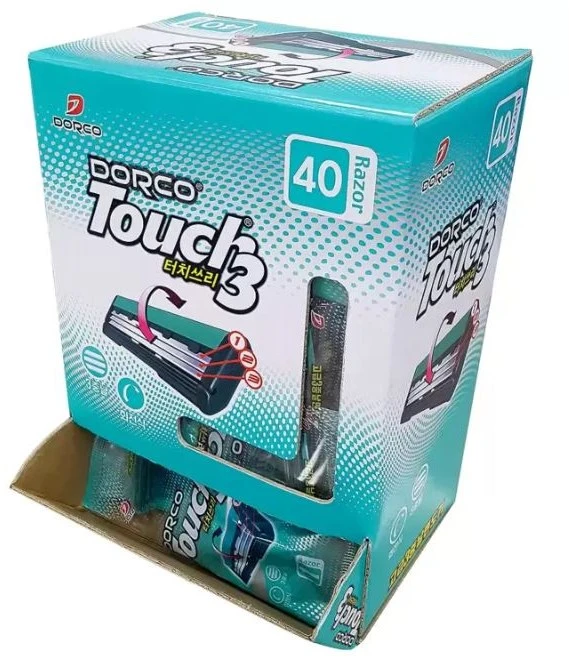 도루코 고급 3중날 삼중날 일회용 면도기 TD-901 터치3 (벌크) 100개 - 면도/세면/수염/두날/여행용/휴대용/1회용/업소용/목욕탕/사우나/모텔/호텔, 40개입, 1개 - 쿠팡