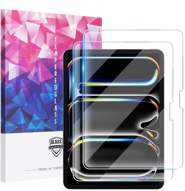 DUNNO 아이패드 강화 유리 스크린 보호 필름 2p, 1개, HD 투명도