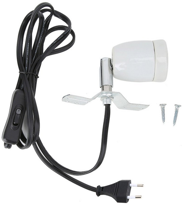 열전달 램프 베이스 열전달 E27 파충류 클립 소켓 300W 램프 램프 애완동물 베이스 회전식 열전달 홀더 전구 소켓, EU