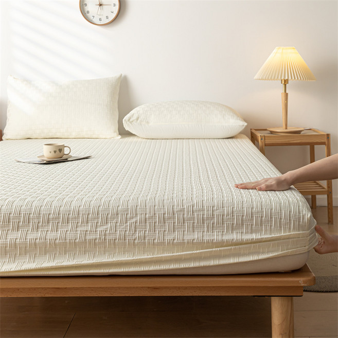 LINSHU 와플 통기성 매트리스 커버 부드러움