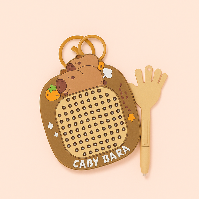 펫더월드 산리오 자석 푸쉬팝 드로잉보드 키링, 카피바라, 1개