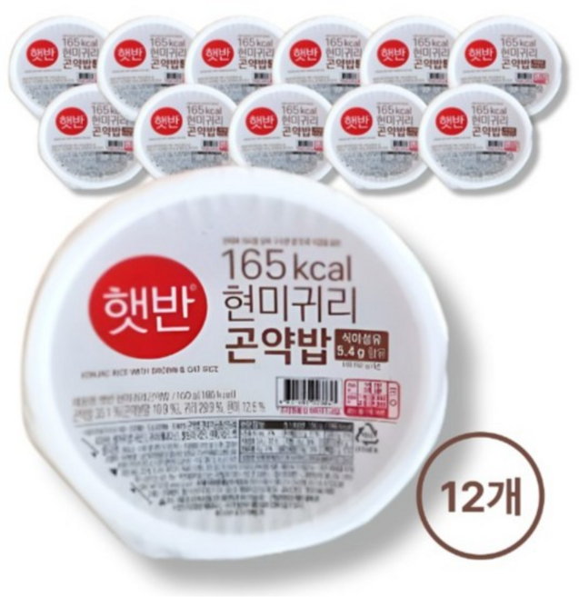 햇반 현미 귀리 곤약밥 150g x 24개