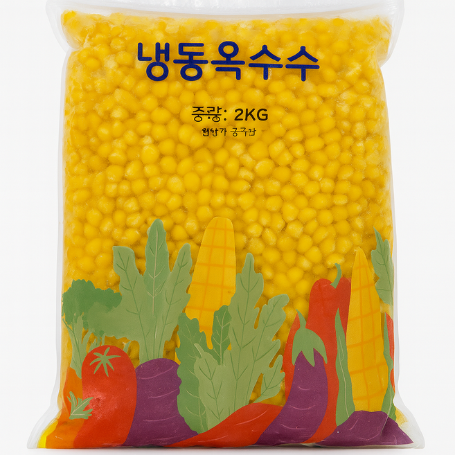 갓 삶아 깐 햇 냉동 찰옥수수알 2kg 알갱이, 1개, 황찰옥수수 알2kg (지퍼백)