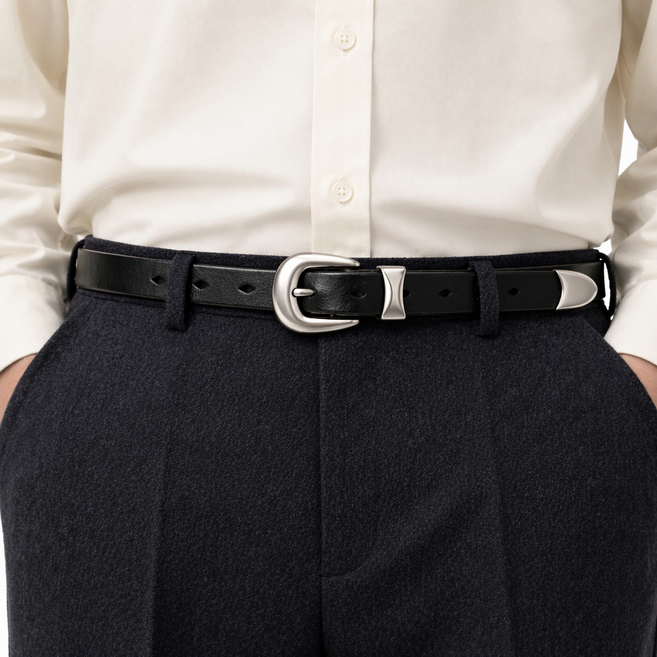 [오브룸] 남자 가죽벨트 2cm 슬림 소가죽 남성벨트 캐주얼 정장 청바지 벨트