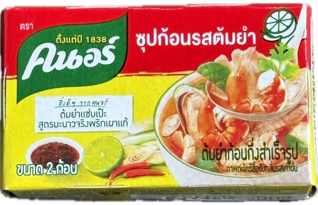 유니레버 태국 톰얌 큐브 소스 똠얌꿍, 24g, 3개