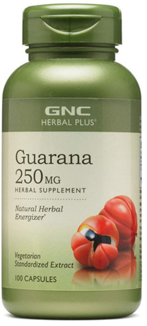 GNC 과라나 추출물 250mg 100캡슐 Guarana, 1개, 100정