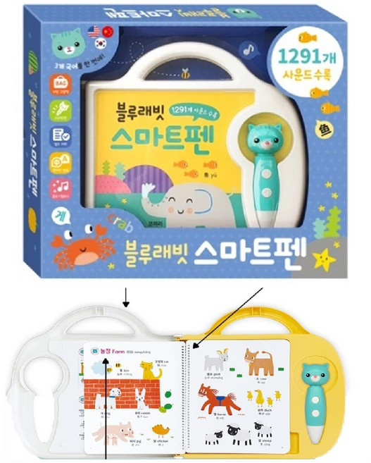 어휘력발달 한글 영어 중국어 단어사운드펜 자기주도 ㄱㄴ배우기 디지털북 놀이학습, 1개, 혼합
