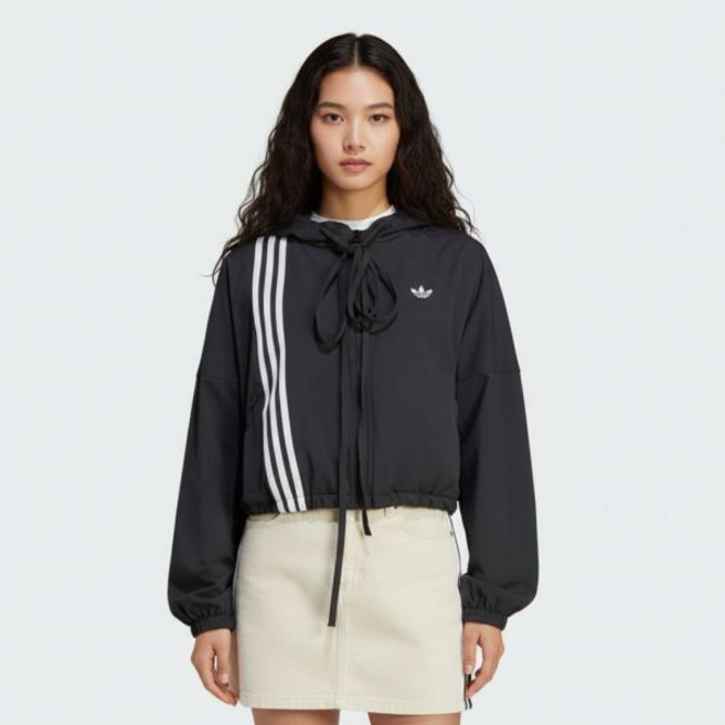 아디다스 리본 오프 플레이스드 3-스트라이프 트랙탑 - 블랙 JX2698