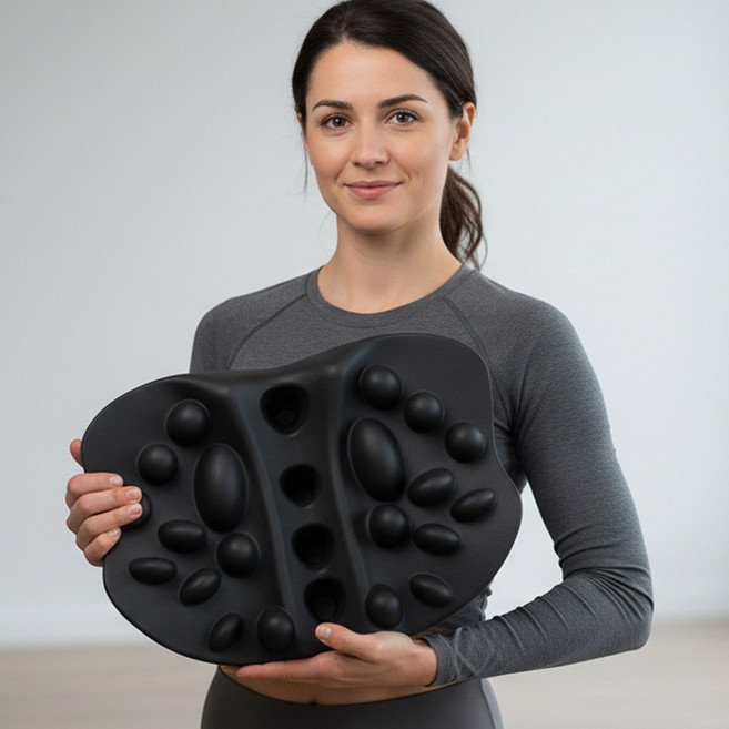 내가온 견갑골 운동기구 마사지기 등라인, 블랙