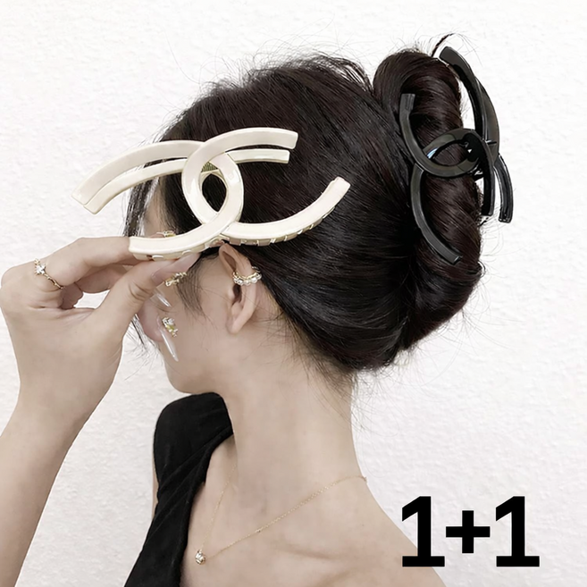 1+1 대형 집게핀 올림머리 헤어핀 3컬러 구성